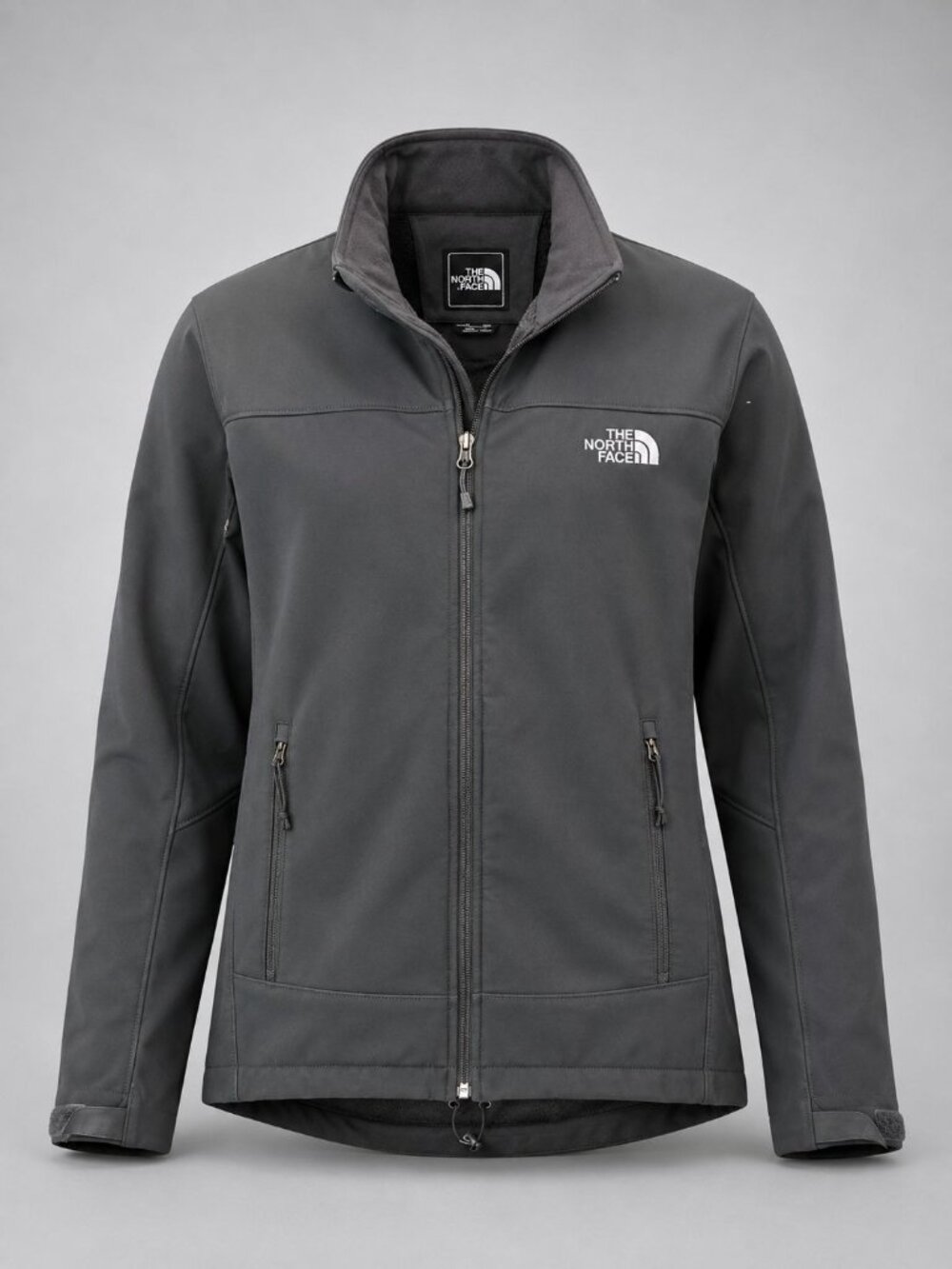 The North Face Bionic Men's Small Jacket Gray Softshell Polyester Fleece-Lined